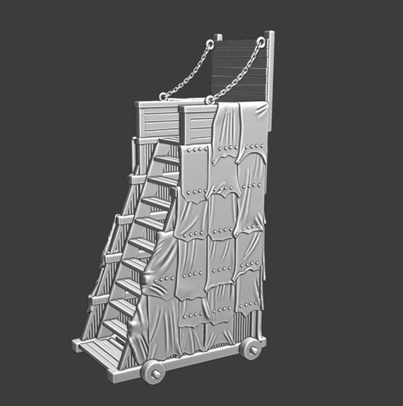 Small medieval siege tower