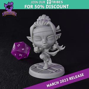Female Elf Monk - Chibi Forge