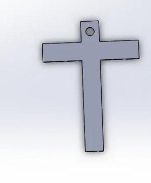3D Printable Crucifix Keychain   