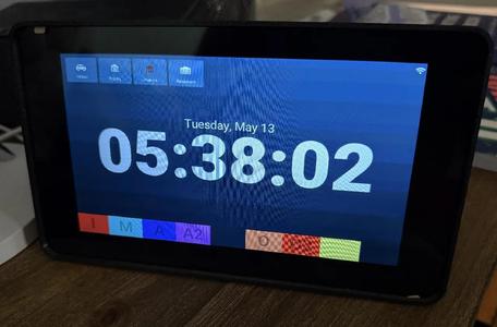 Esp32-S3-Touch-7 Nightstand Clock Frame   