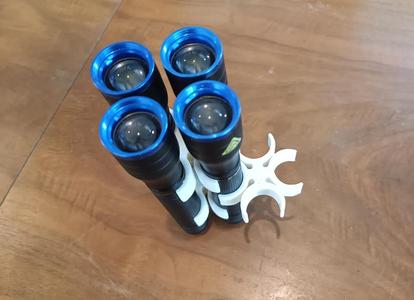 Torch stacking bracket (Crivit LED torch/flashlight) 2x AA   