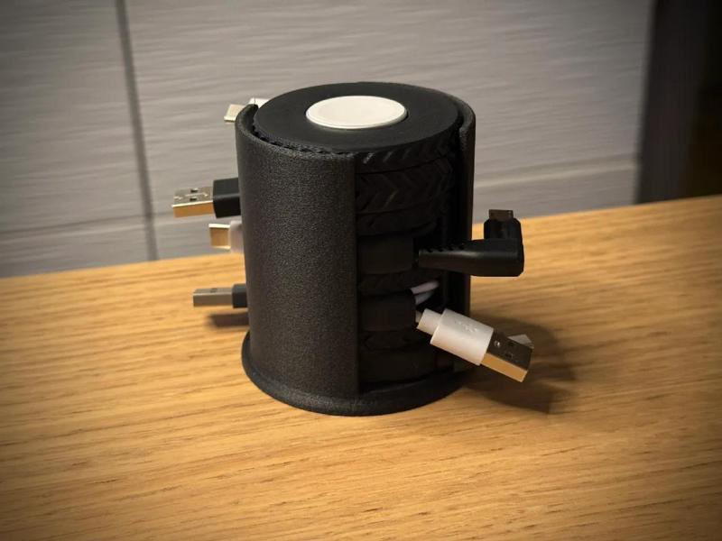 Charger Cable Winder Stacking Holder   