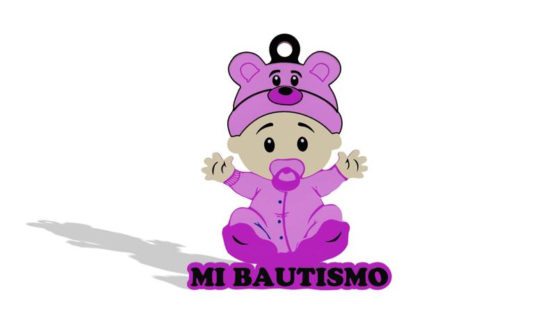 My Baby Baptism Key Ring