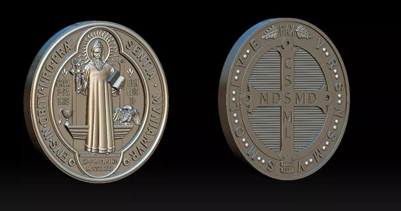 Saint Benedict Medal 3D print model