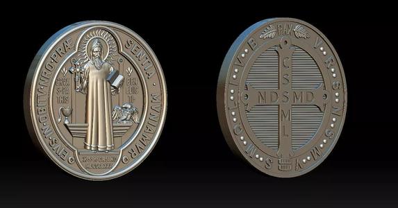 Saint Benedict Medal 3D print model