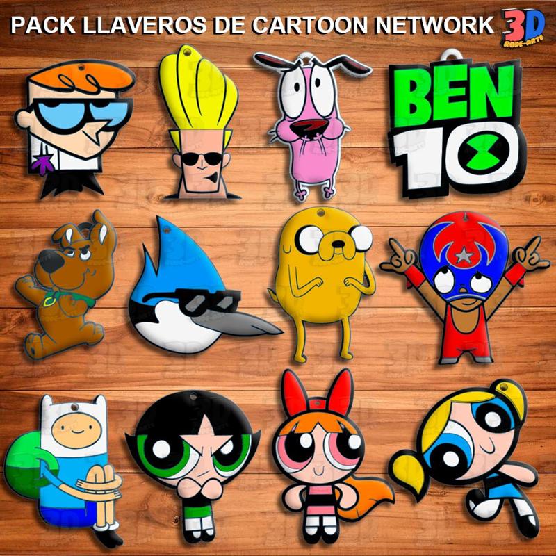 PACK 12 KEY RINGS OF "CARTOON NETWORK CHARACTERS".