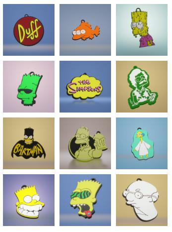 The simpsons KeyChain Pack / Pack llavero de Los Simpsons