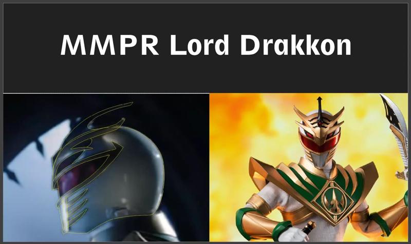 MMPR Lord Drakkon - hemlmet and body armor