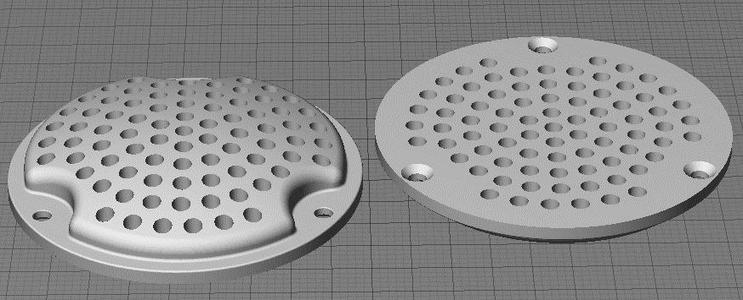 Hair trap drains for stall shower in 1960's home