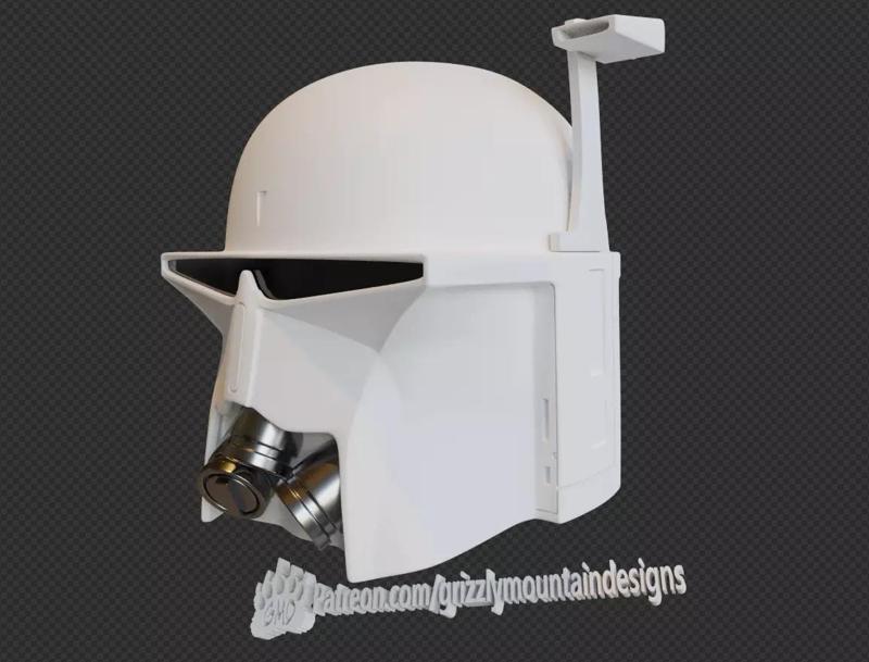 Ralph Mcquarrie concept style Boba Fett inspired helmet