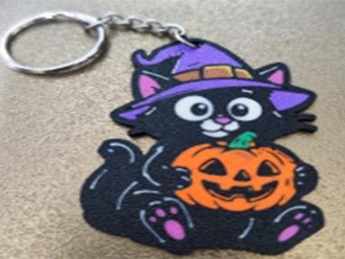 Llavero Gato Negro Halloween