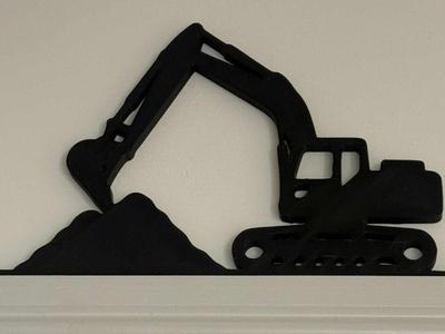 Excavator Doorframe Silhouette 