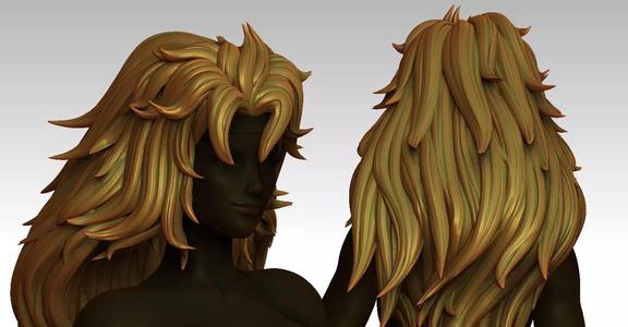 3D Hairstyles for girl V27