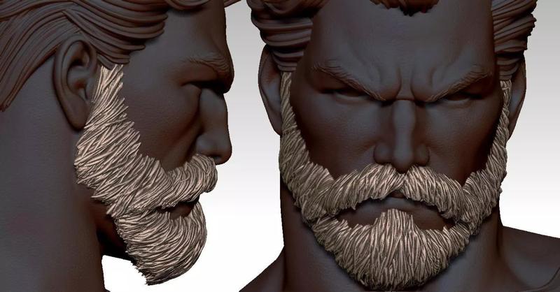 3D beard V04