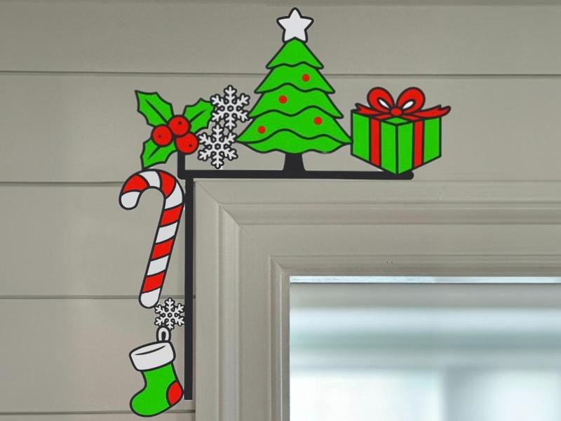 christmas door corner