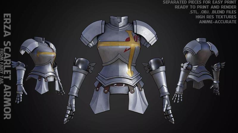 Fairy Tail Erza Scarlet Heart Kreuz Armor for Cosplay