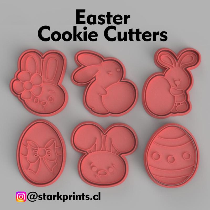 SET OF 6 EASTER COOKIE CUTTERS