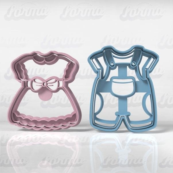 Baby Bodysuit Set x 2u - Baby Shower - Cookie Cutter