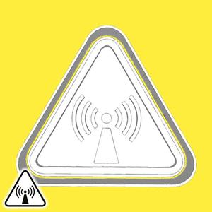 Warning sign cookie cutters - non-ionizing radiation