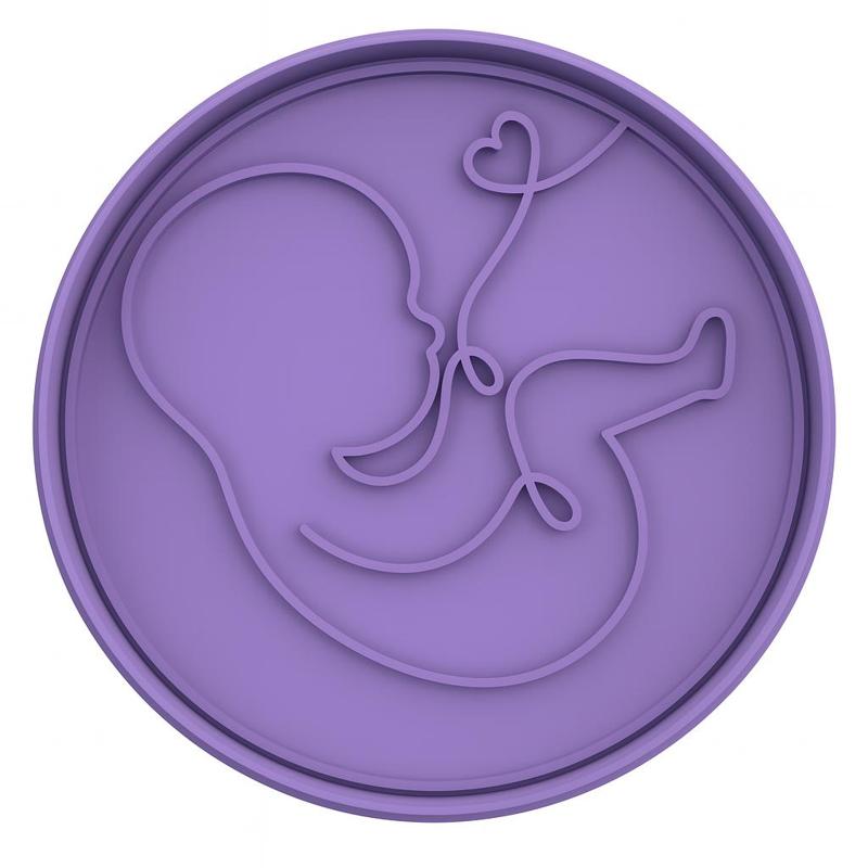 Unborn baby cookie cutter