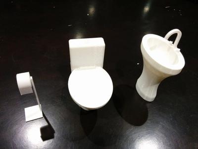 Barbie bathroom set