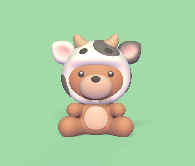 Bear Cow Hat