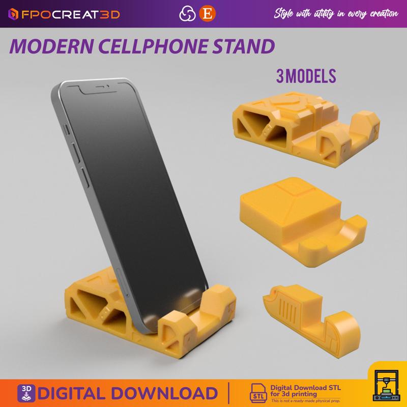 Versatile Cell Phone Bases 3 designs, cell phone holder, cell phone stand, cell phone stand, cell phone stand