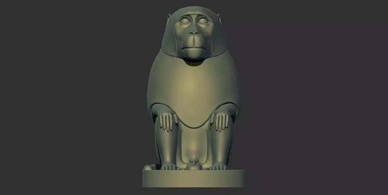 Thoth baboon Pharaoh Egyptian God  3d printable model