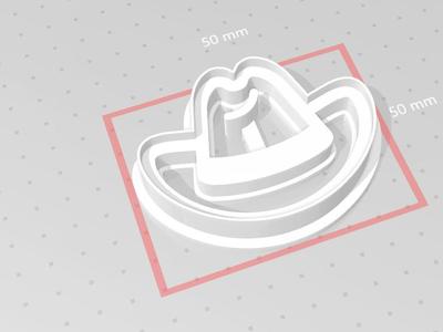 cookie cutter stamp cowboy hat