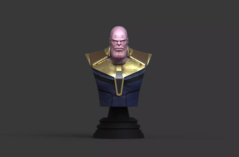 Thanos bust of character gold