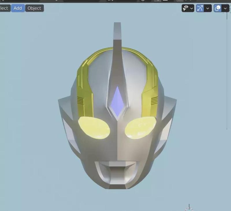 Ultraman Trigger Power type 3D printable cosplay helmet