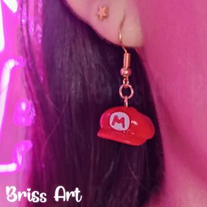 Mario Bross 3D Cap Earrings