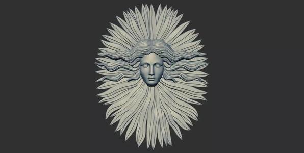 Symbol of Louis the XIV The Sun King 3D printable model cnc