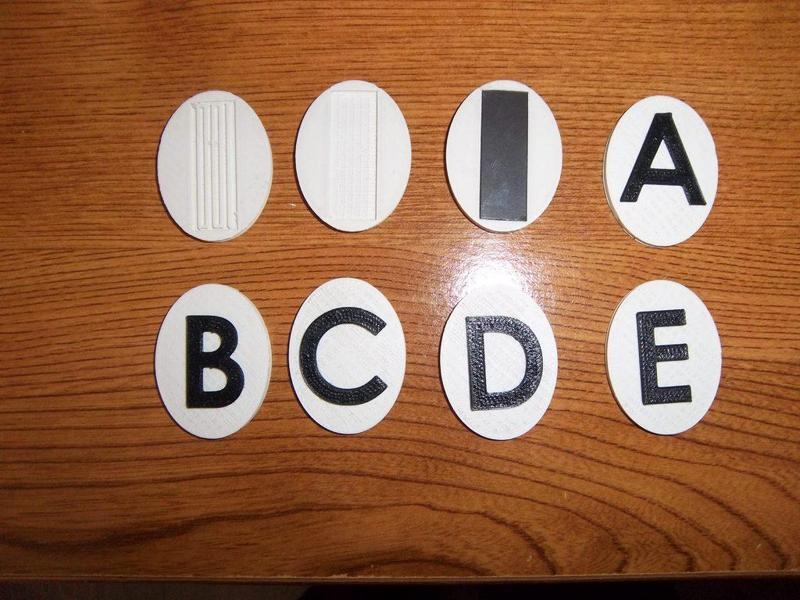 Lettre et chiffre magnétique.