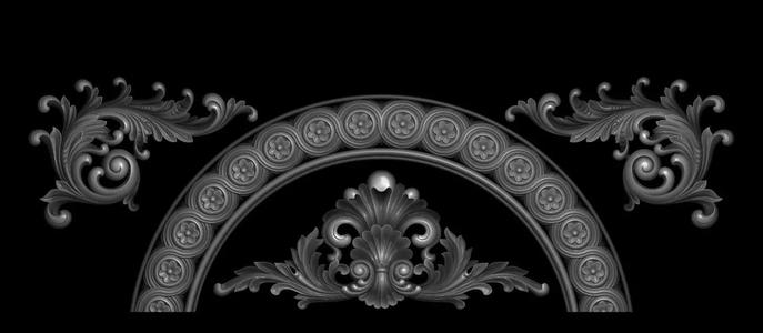 3d model of flowers and leaves