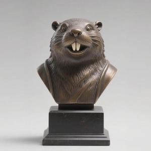 Beaver Bust Sculpture