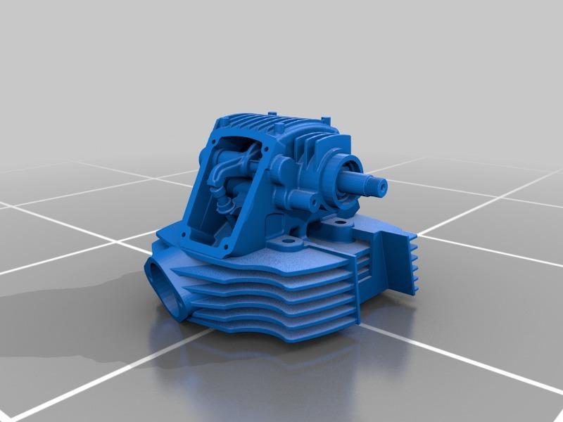 Air cooled overhead cam engine head