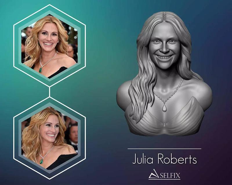 Julia Roberts 3D Portrait Sculpture