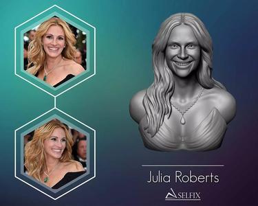 Julia Roberts 3D Portrait Sculpture