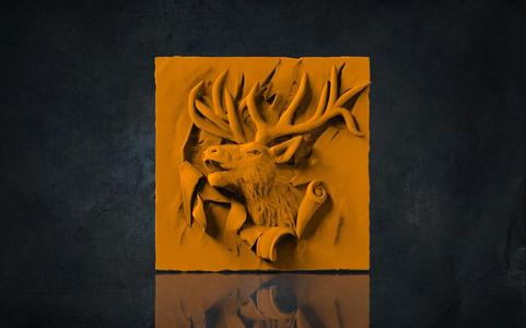 Deer 3D STL Model for CNC Router, Artcam, Vetric, Engraver, Relief, Carving, Cut 3D, Stl File For Cnc Router, Wall Decor