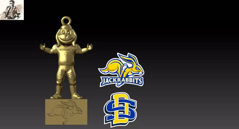 NCAA - Hanging Figurine South Dakota State Jackra - 3D print