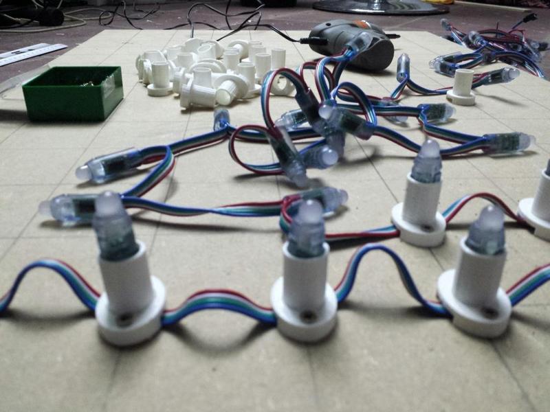 led pixel 12mm holder ws2801