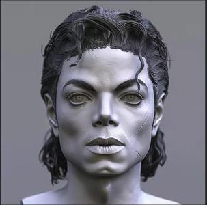 Michael Jackson 3D Bas-Relief Model