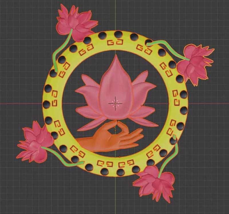 CNC Lotus Mandala Mudra