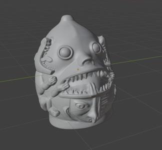 Moche IV Ceramic Vessel - 3D Printable Replica