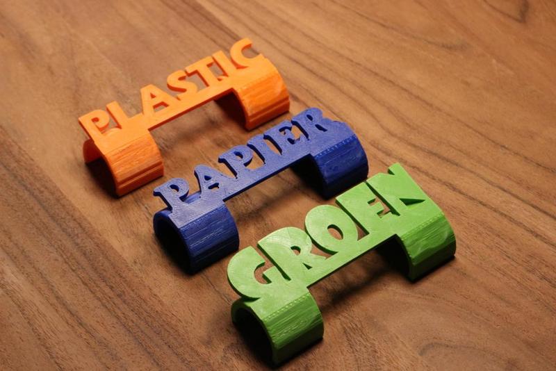 Trash Can Labels recycling dividers