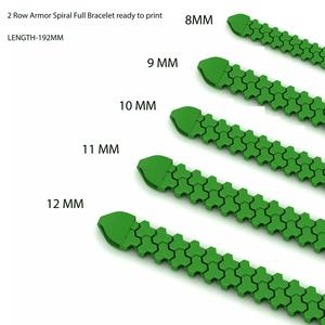 5 Size 2 Row Armor Strick Full Bracelet ready to print  3D Model Collection