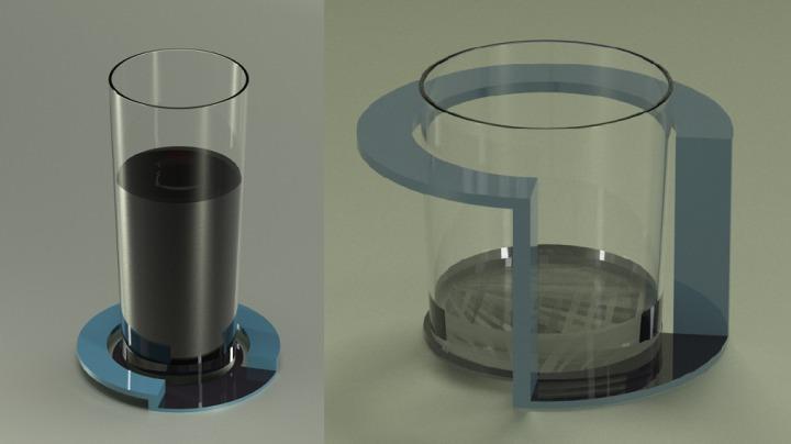 Logo as a glass pad/holder