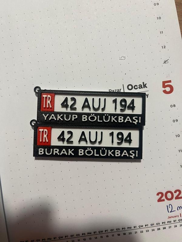 TÜRKİYE PLAKA -TEK RENK YAZICILAR İÇİN