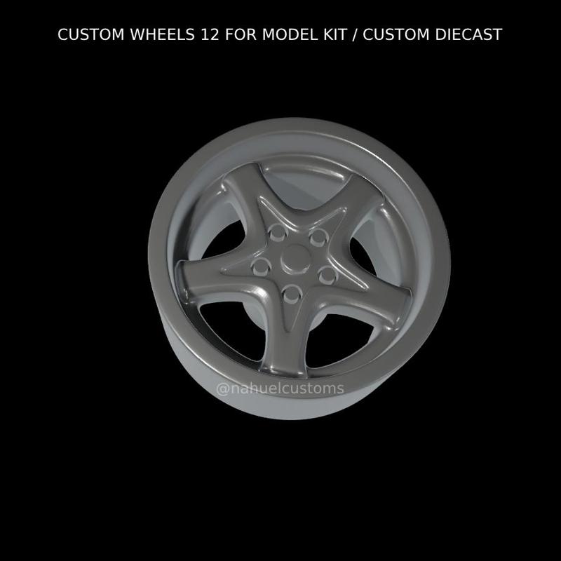 CUSTOM WHEELS 12 FOR MODEL KIT / CUSTOM DIECAST